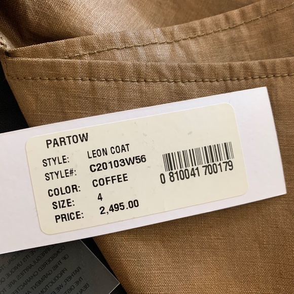 PARTOW BROWN WOMEN TRENCH COAT - SIZE 4 - Picture 8 of 10